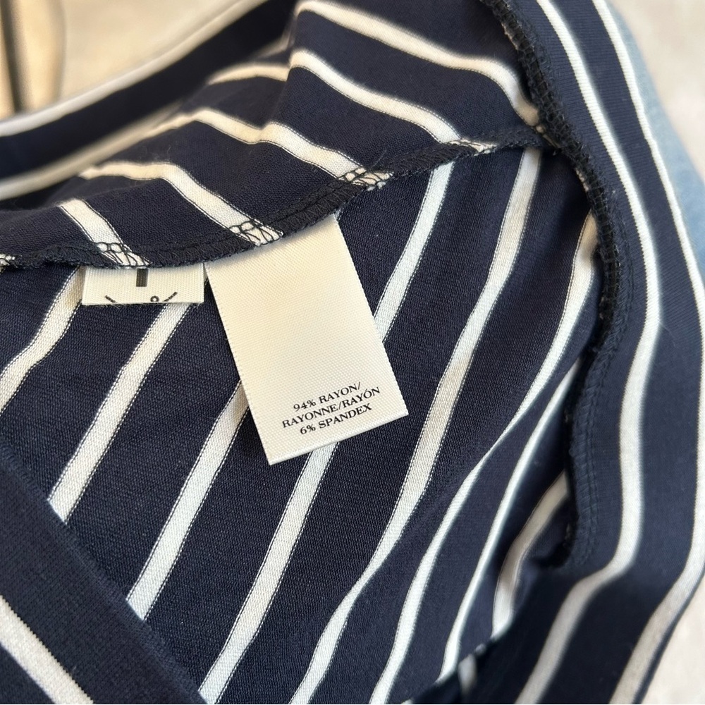 Ann Taylor navy blue and White Maxi Skirt size SP - Picture 8 of 9